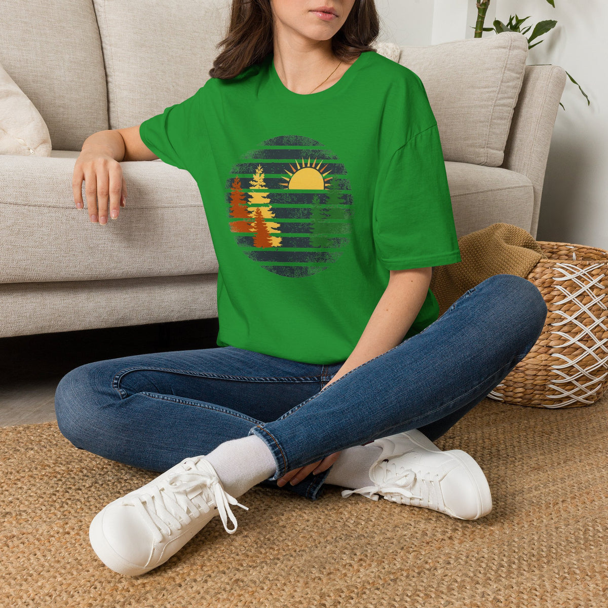 Retro Pine Sunrise