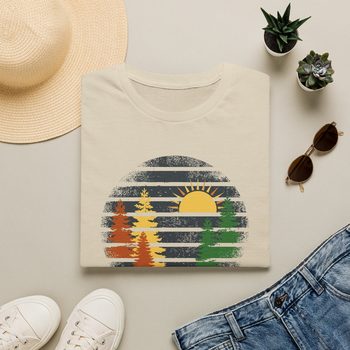 Retro Pine Sunrise